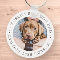 World's Best Dog Dad Elegant Simple Custom Photo