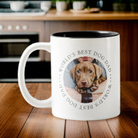 World's Best Dog Dad Elegant Simple Custom Photo