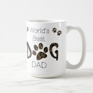 World's Best Dog Dad - Paw Prints - Dog Lover Coffee Mug