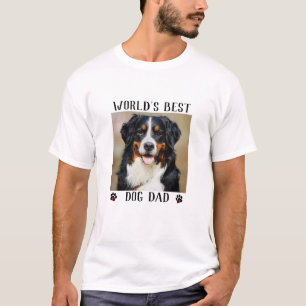 World's Best Dog Dad Paw Prints Pet Photo T-Shirt