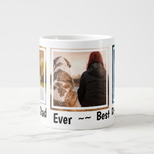 World's Best Dog Dad Personalized Pet Photo Large Coffee Mug