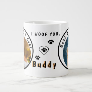 World's Best Dog Dad Personalized Pet Photo Large Coffee Mug