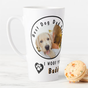 World's Best Dog Dad Personalized Pet Photo Latte Mug