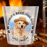 World's Best Dog Dad Personalized Pet Photo Shot Glass<br><div class="desc">World's Best Dog Dad ... Surprise your favourite Dog Dad this Father's Day with this super cute custom pet photo shot glass. Customize this dog dad shot glass with your dog's favourite photos, and name. This dog dad gift is a must for dog lovers and dog dads! Great gift from...</div>