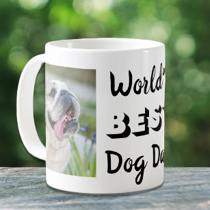 World's Best Dog Dad Personalized Photos Coffee Mug