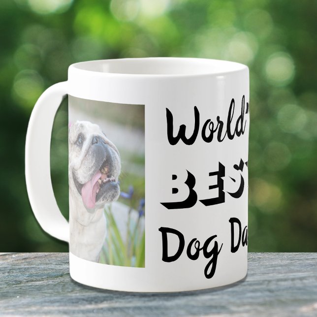World's Best Dog Dad Personalized Photos Coffee Mug (Creator Uploaded)