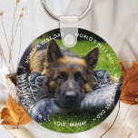 World's Best Dog Dad - Pet Photo - Father's Day Keychain<br><div class="desc">World's Best Dad says the dog ,  I love You . Surprise your dog dad this Fathers day with a custom Pet Photo keychain . He can now carry his best friend with I'm everywhere he goes . A must have for every dog dad !</div>