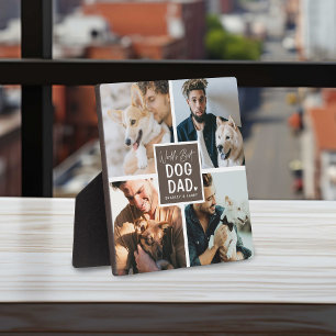 'Worlds Best Dog Dad' Photo Collage Plaque