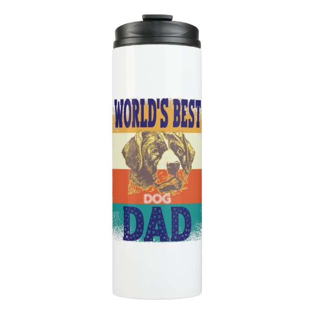 world's best dog dad thermal tumbler (Front)