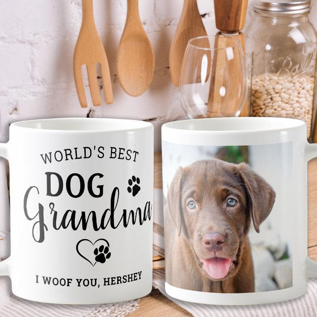 World's Best Dog Grandma Personalized Pet Photo Coffee Mug (Creator Uploaded)