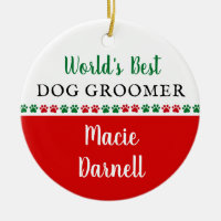 Worlds Best Dog Groomer Thank You Christmas Gift
