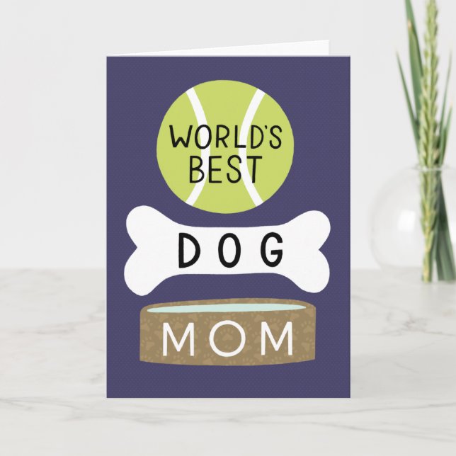 World's Best Dog Mom Card (Front)