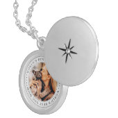 World's Best Dog Mom Classic Simple Photo Locket Necklace (Front Right)