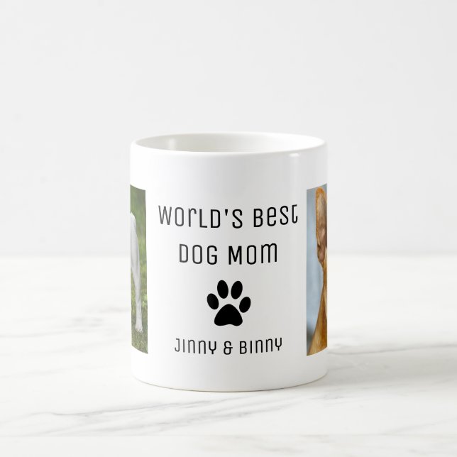 World's Best Dog Mom, Custom Photo And Name, Coffe Coffee Mug (Center)