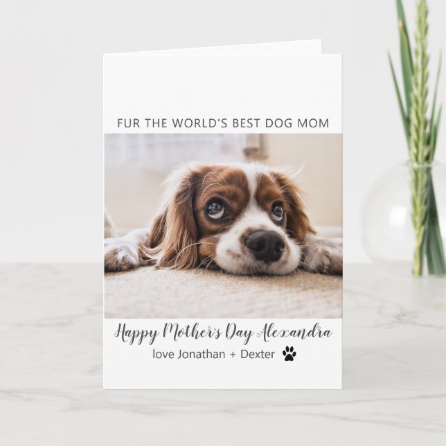 World's Best Dog Mom| Mother's Day Card (Front)