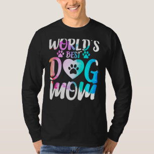 World's Best Dog Mom Paw Heart Puppy Mother Mama T-Shirt