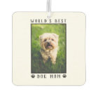 World's Best Dog Mom Paw Prints Pet Photo Frame