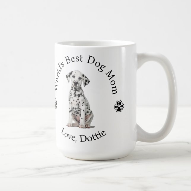 World's Best Dog Mom Personalize Coffee Mug (Right)