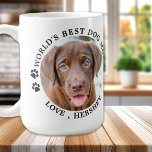 World's Best Dog Mom Personalized 2 Pet Picture Coffee Mug<br><div class="desc">World's Best Dog Mom ... Surprise your favourite Dog Mom this Mother's Day , Christmas or her birthday with this super cute custom pet photo mug. Customize this dog mom mug with your dog's favourite photos, and name. Double sided - you can different photos on each side or the same,...</div>