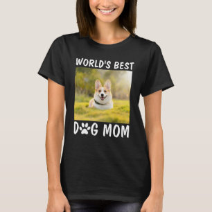 World's Best Dog Mom Personalized Pet Photo T-Shirt