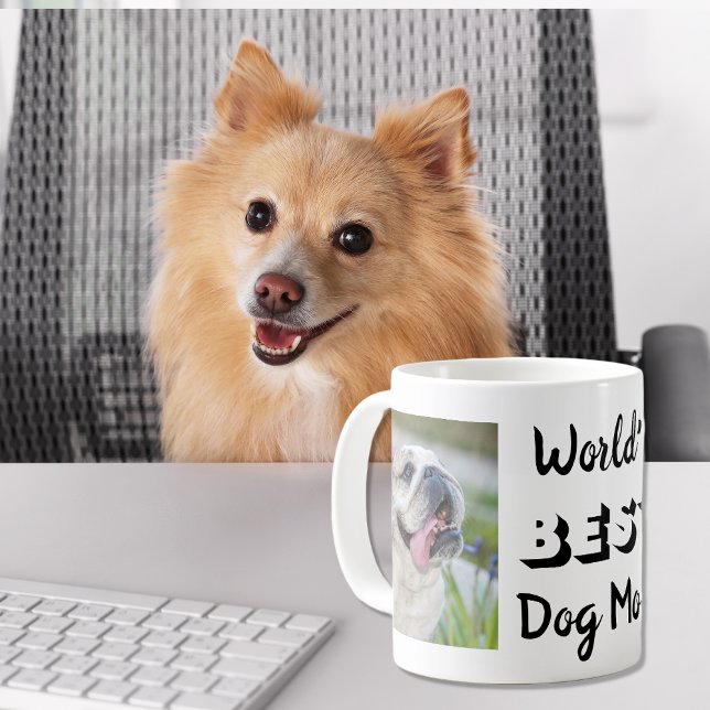 World's Best Dog Mom Personalized Photos Coffee Mug (Creator Uploaded)