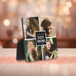 'Worlds Best Dog Mom' Photo Collage Plaque<br><div class="desc">Show off your dog mom status with this cute photo collage plaque featuring four square photos of you and your pet. "Worlds Best Dog Mom" appears in the centre in calligraphy script and fun lettered typography on a black square with a cute white heart. Personalize by adding name/s.</div>