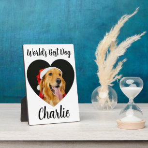 Worlds Best Dog Name Heart Photo Frame
