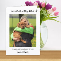 World's Best Dog Sitter Pet Care Pet Photo Thank Y