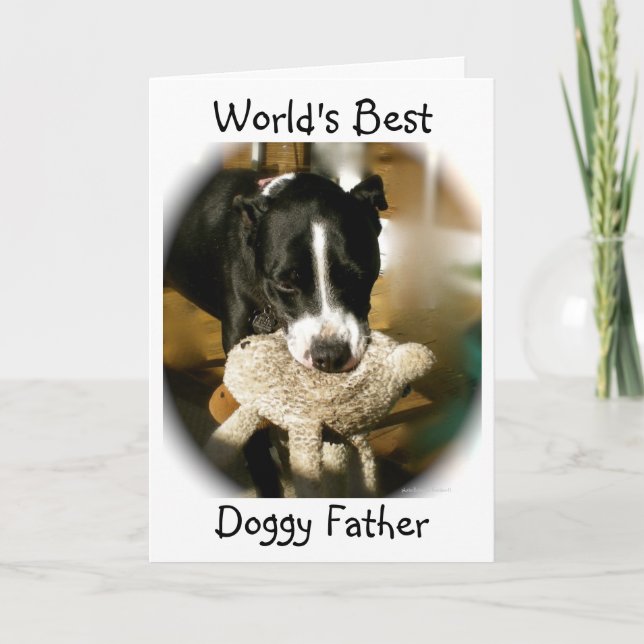 World's Best Doggy Father Card (Front)