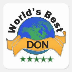 World's Best DON Square Sticker