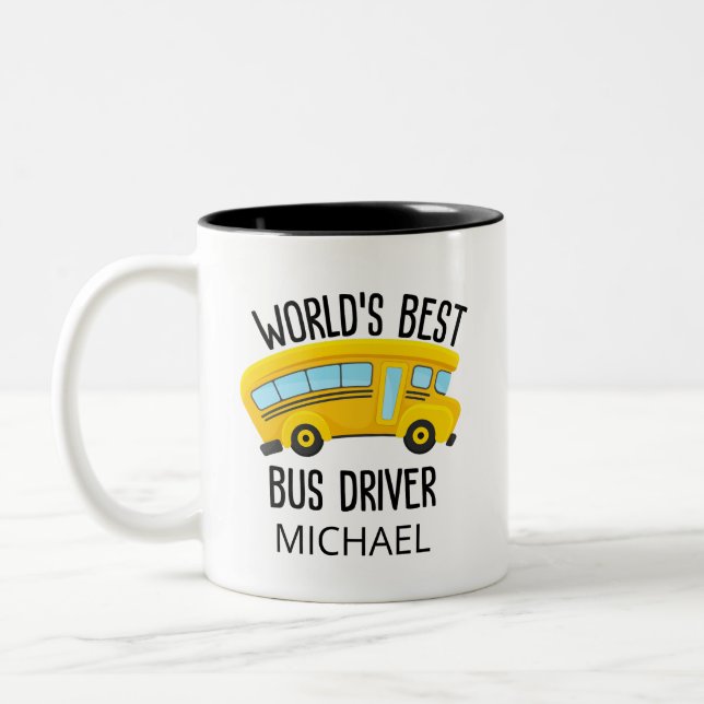 World's Best Driver Two-Tone Coffee Mug (Left)