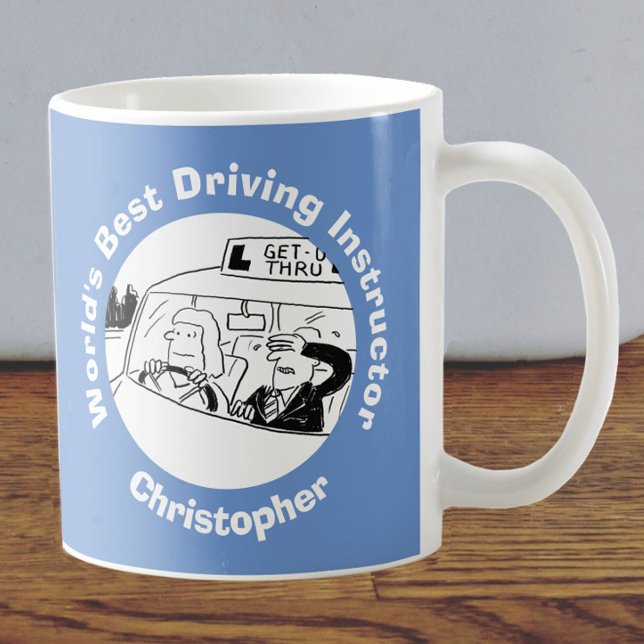World's Best Driving Instructor to Personalize Coffee Mug (Creator Uploaded)