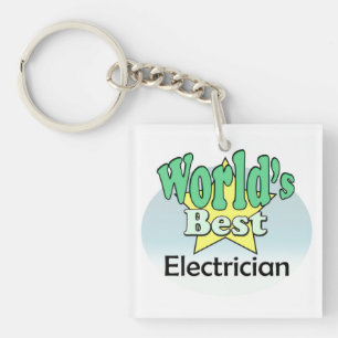 World's Best Electrician Keychain