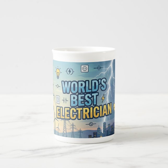 Worlds Best Electrician Travel Mug  (Front)