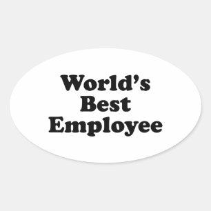 World's Best Employee Oval Sticker