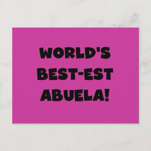 World's Best-est Abuela Black and White Gifts Postcard