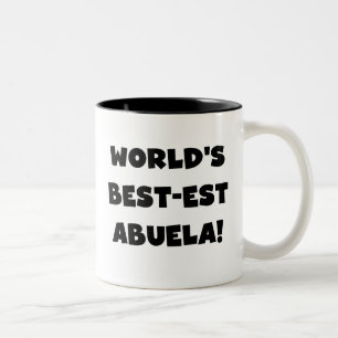 World's Best-est Abuela Black and White Gifts Two-Tone Coffee Mug