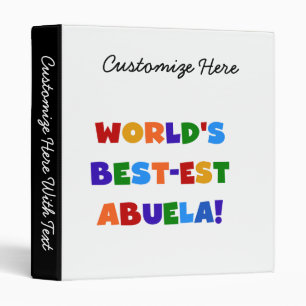 World's Best-est Abuela Bright Colours Tshirts Binder