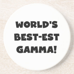 World's Best-est Gamma Black and White Coaster