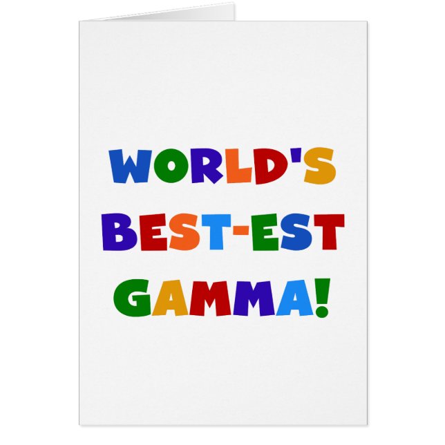 World's Best-est Gamma Bright Colours Gifts (Front)