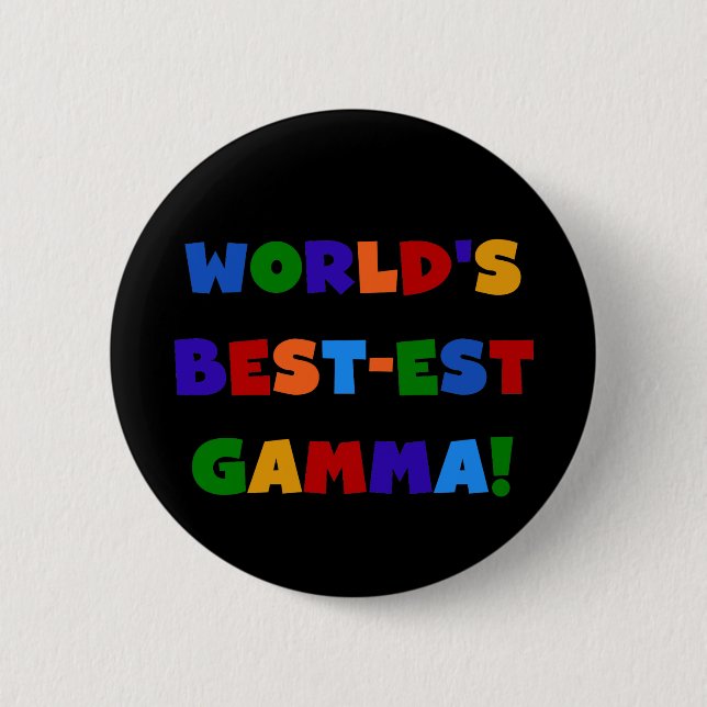 World's Best-est Gamma Bright Colours Gifts 2 Inch Round Button (Front)