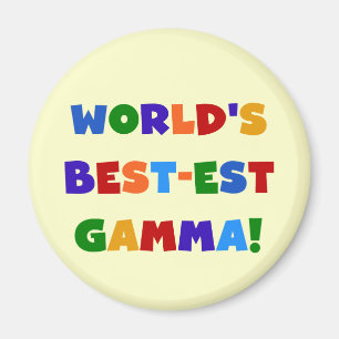 World's Best-est Gamma Bright Colours Gifts Magnet