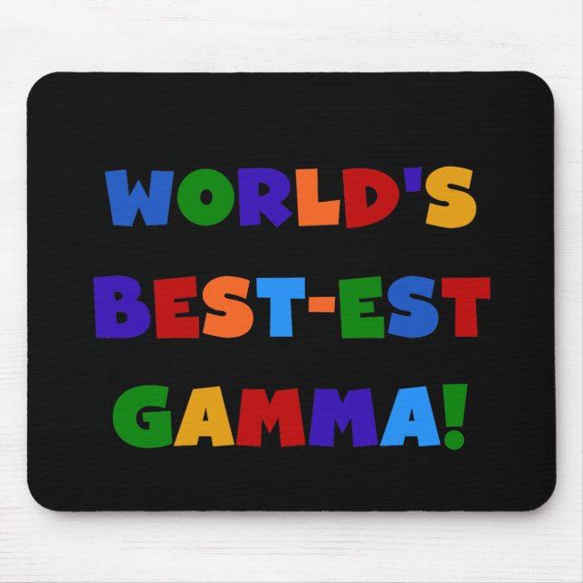 World's Best-est Gamma Bright Colours Gifts Mouse Pad (Front)