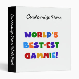 World's Best-est Gammie Bright Colours Gifts Binder