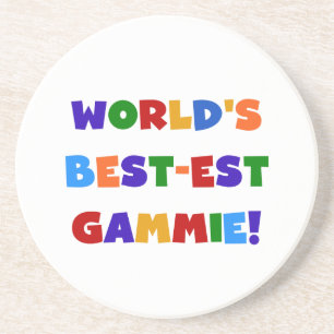 World's Best-est Gammie Bright Colours Gifts Coaster