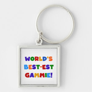 World's Best-est Gammie Bright Colours Gifts Keychain