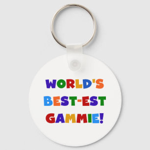 World's Best-est Gammie Bright Colours Gifts Keychain