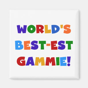 World's Best-est Gammie Bright Colours Gifts Magnet