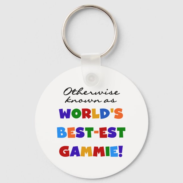 World's Best-est Gammie T-shirts and Gifts Keychain (Front)