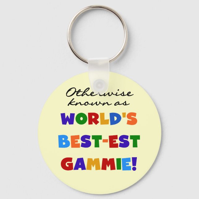 World's Best-est Gammie T-shirts and Gifts Keychain (Front)